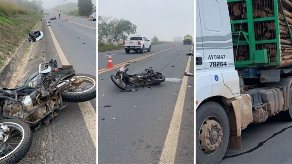 Acidente com carreta mata dois motociclistas na BR 101 em São Mateus